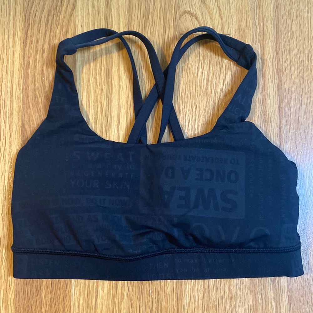 Lululemon black Energy sports bra